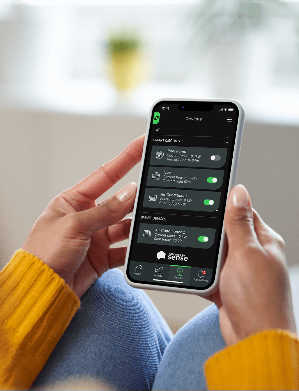 Screen of the Schneider Home app
